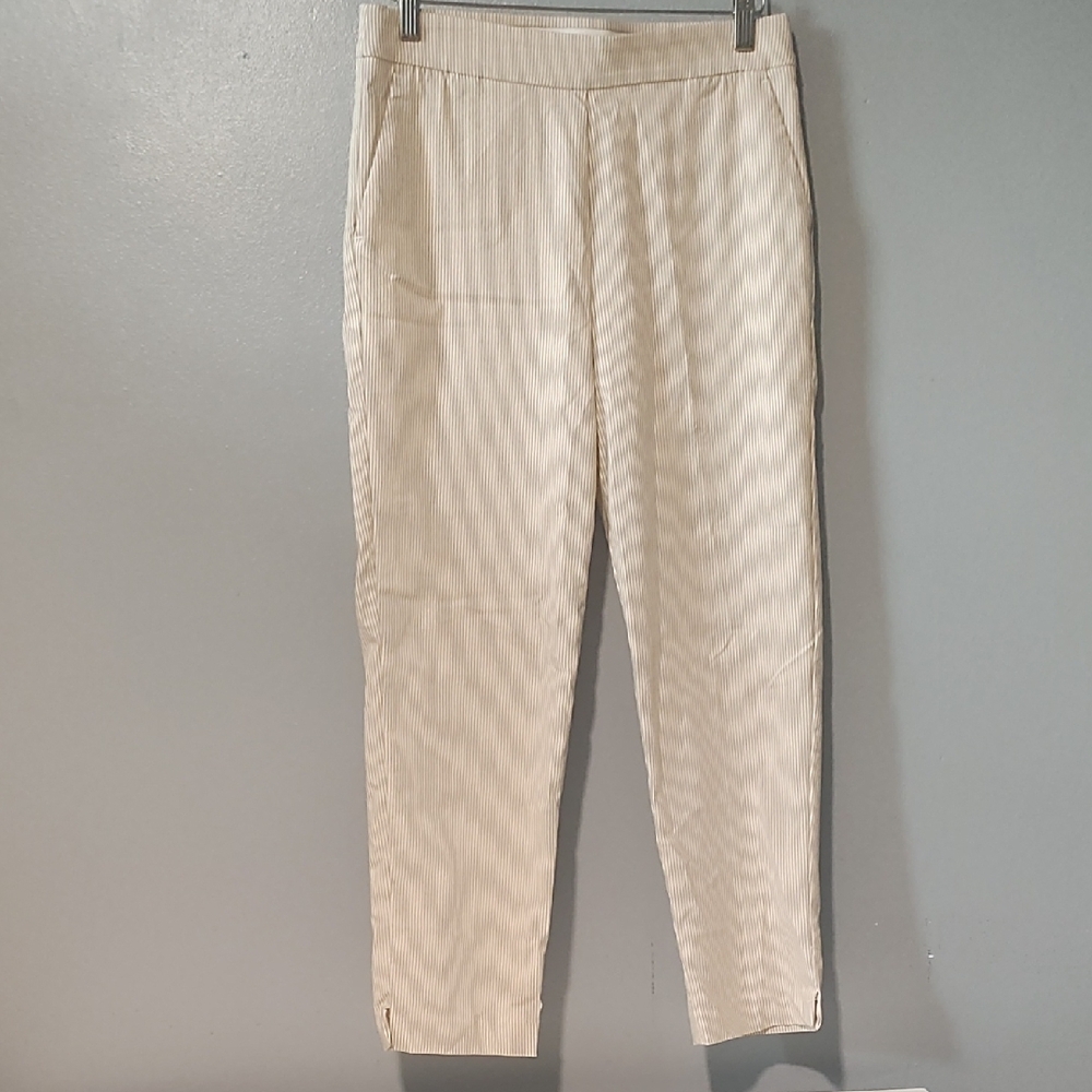 Counterparts Women's Cream with White Pin Striped Pants - Picture 5 of 17